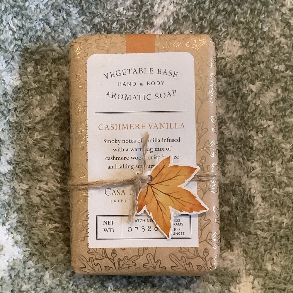 Cashmere Vanilla Scented Hand Soap Bar NWT 10.5 oz